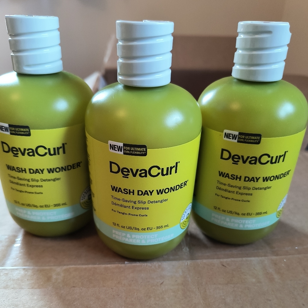 DevaCurl Wash Day Wonder Detangler 3 Pack 12 Floz Each New